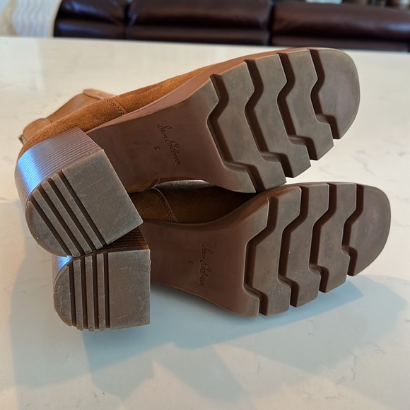 Lug Sole Ankle Boots/ Booties in Cognac - Picture 6 of 7